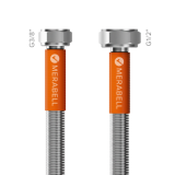 Σωλήνας inox AISI 316L, Merabell Aqua Profi, μπάνιο, G3/8 x G1/2, 35cm (με πλαστική επικάλυψη)