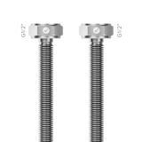 Σωλήνας inox AISI 316L, Merabell Aqua Classic, μπάνιο, G1/2 x G1/2 80cm (χωρίς πλαστική επικάλυψη)