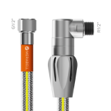 Σωλήνας inox AISI 316L, Merabell Gas Profi με βαλβίδα, G1/2, bayonet lock 75cm