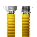 Σωλήνας inox AISI 316L, Merabell Gas Flexi, G1 χ R1 75-150cm